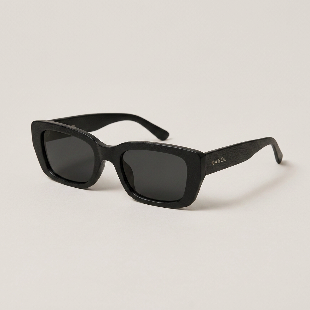 Rectangular Sunglasses — Black