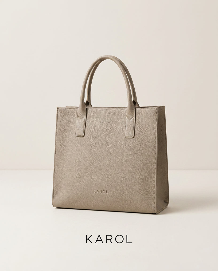 Structured Tote Bag — Sand
