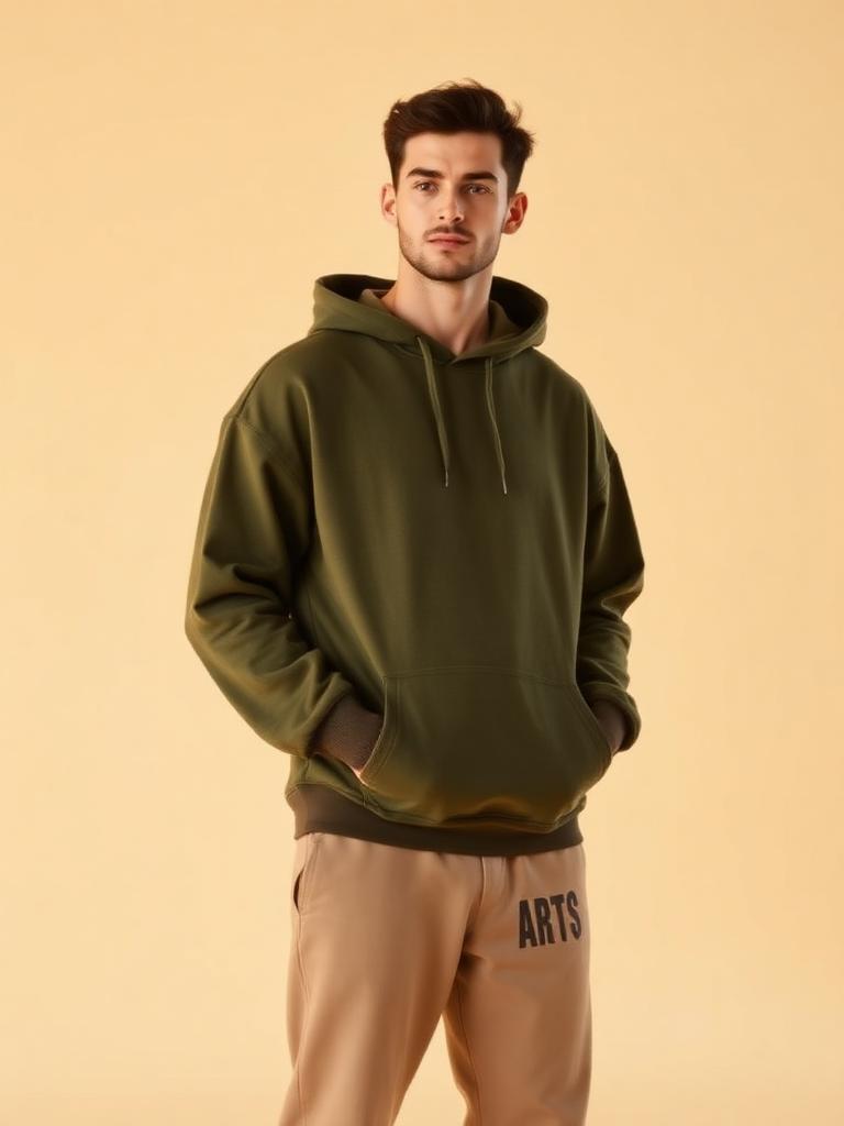 Oversized Hoodie — Olive