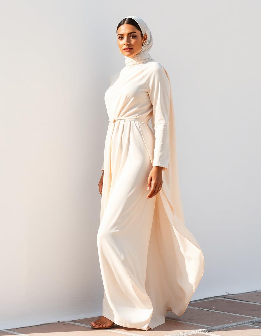 Minimal Abaya — Ivory