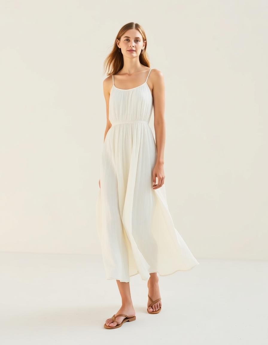 Cami Midi Dress — Ivory