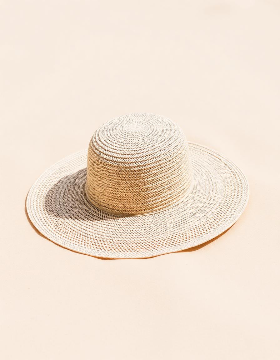 Wide-Brim Straw Hat — Natural