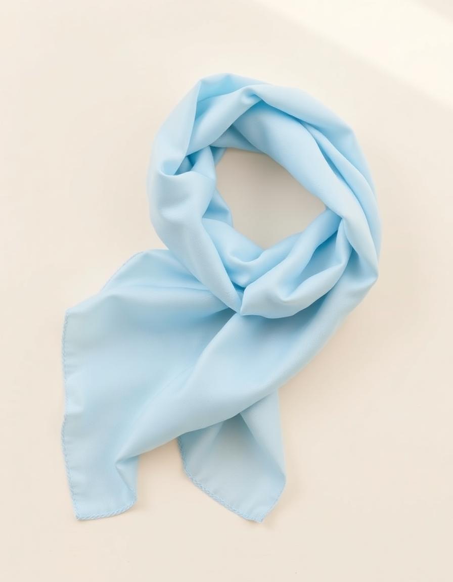 Silk Scarf — Powder Blue