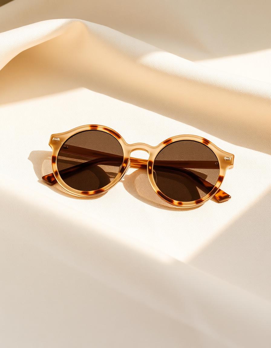 Round Sunglasses — Pale Tortoise